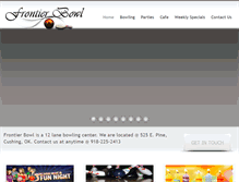 Tablet Screenshot of frontierbowl.com